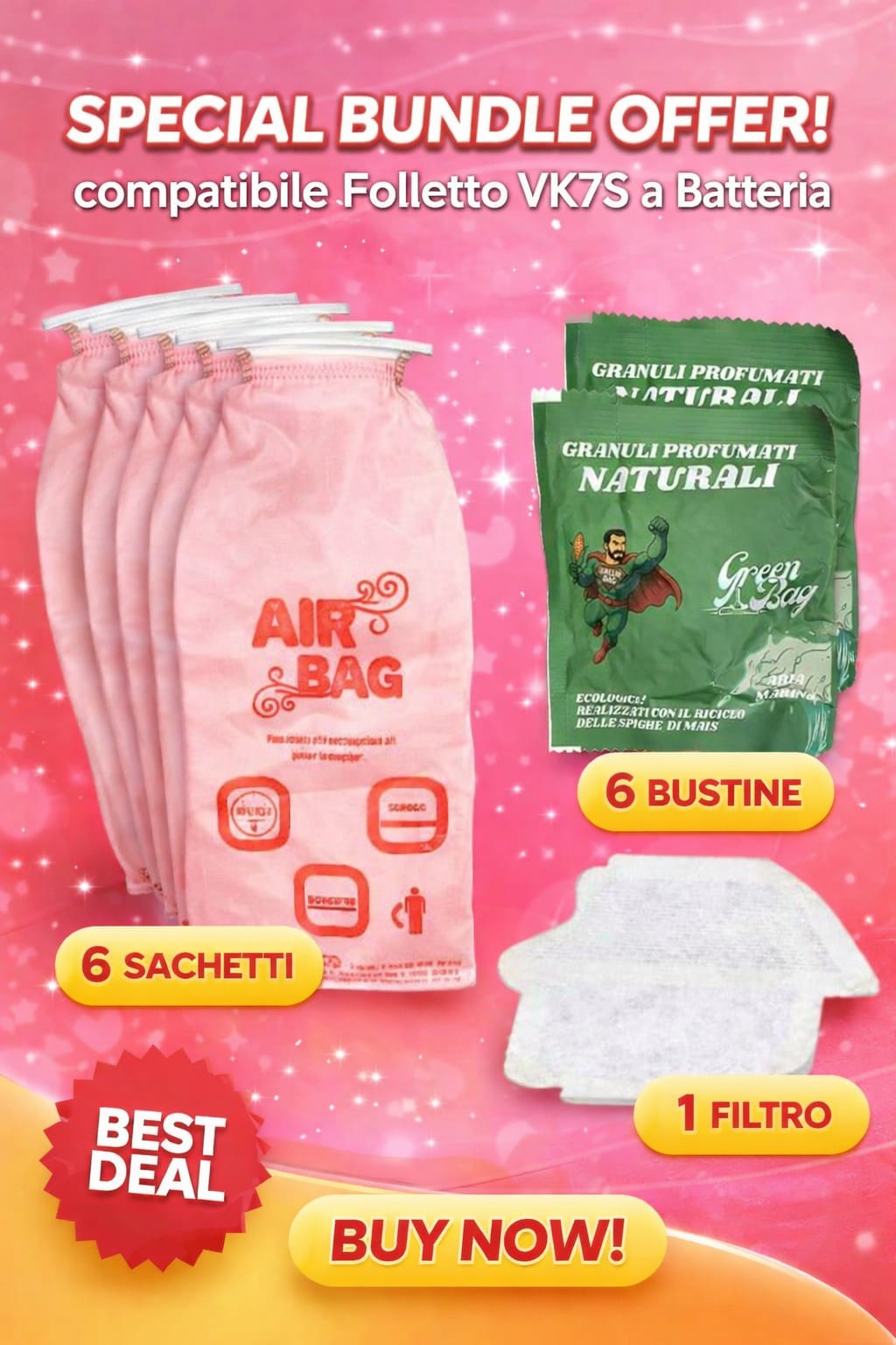 KIT RISPARMIO FOLLETTO VK7 VK220S VK200 VK150 VK140 VK136 VK135 vk130 vk131